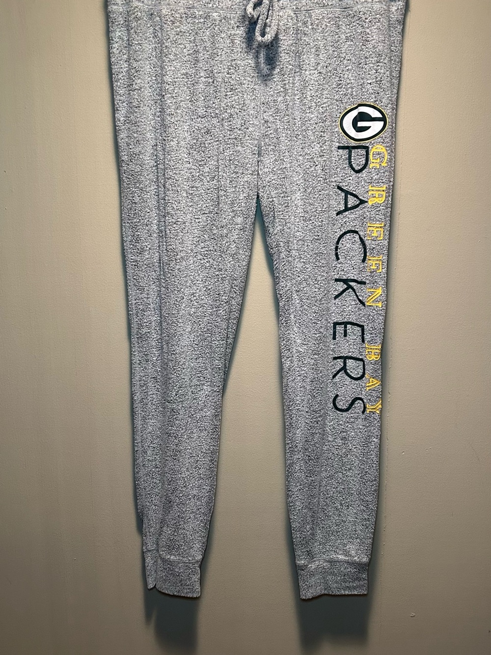 NFL Women’s Heather Gray Heather Jogger Pants with Drawstring Waist Size XL